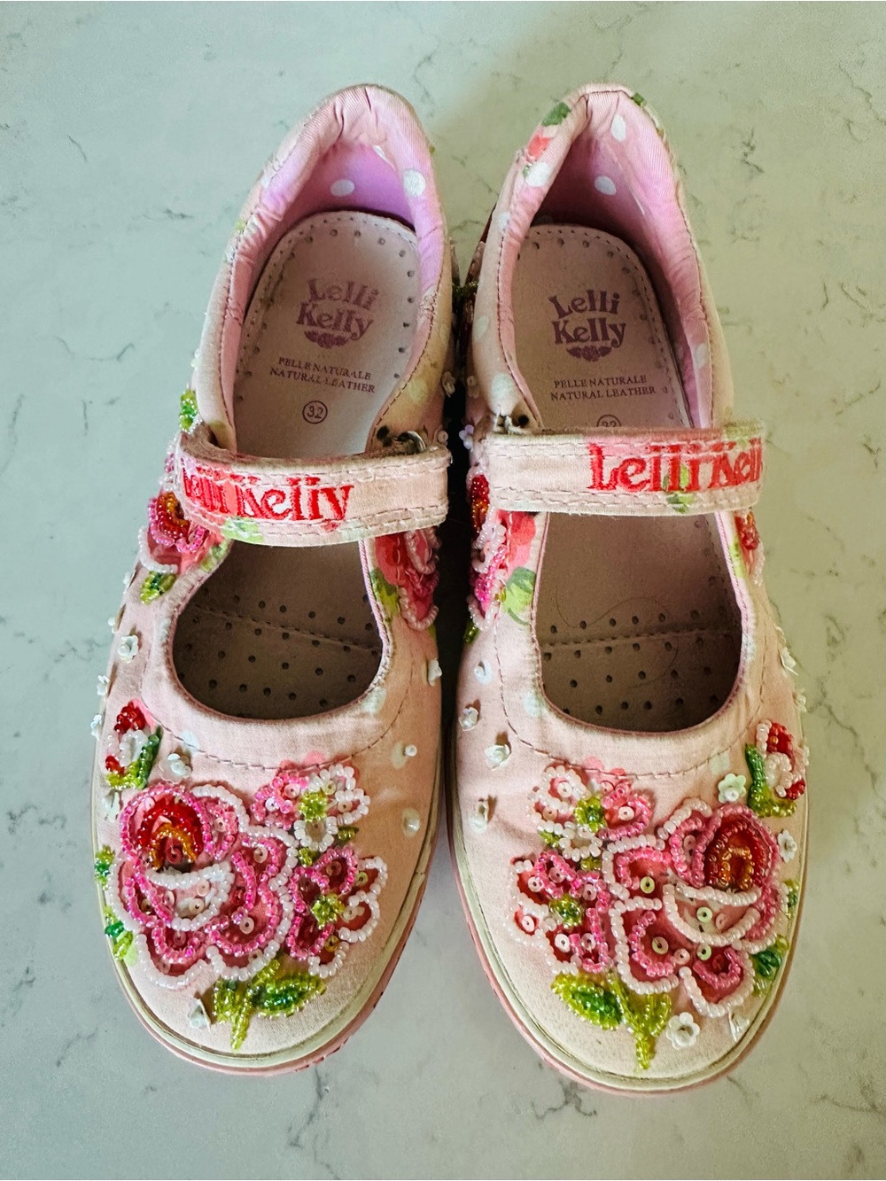 Lelli Kelly Rosa Fantasia Mary Jane’s (Girl’s Size 1)